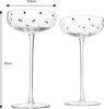 Confetti Champagne Coupe Stem Glasses - Set of 2