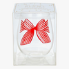 Christmas Bow Wine Glass - Jumbo
