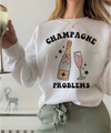 Grey Champagne Problems Sweatshirt - Plus and Straight Size